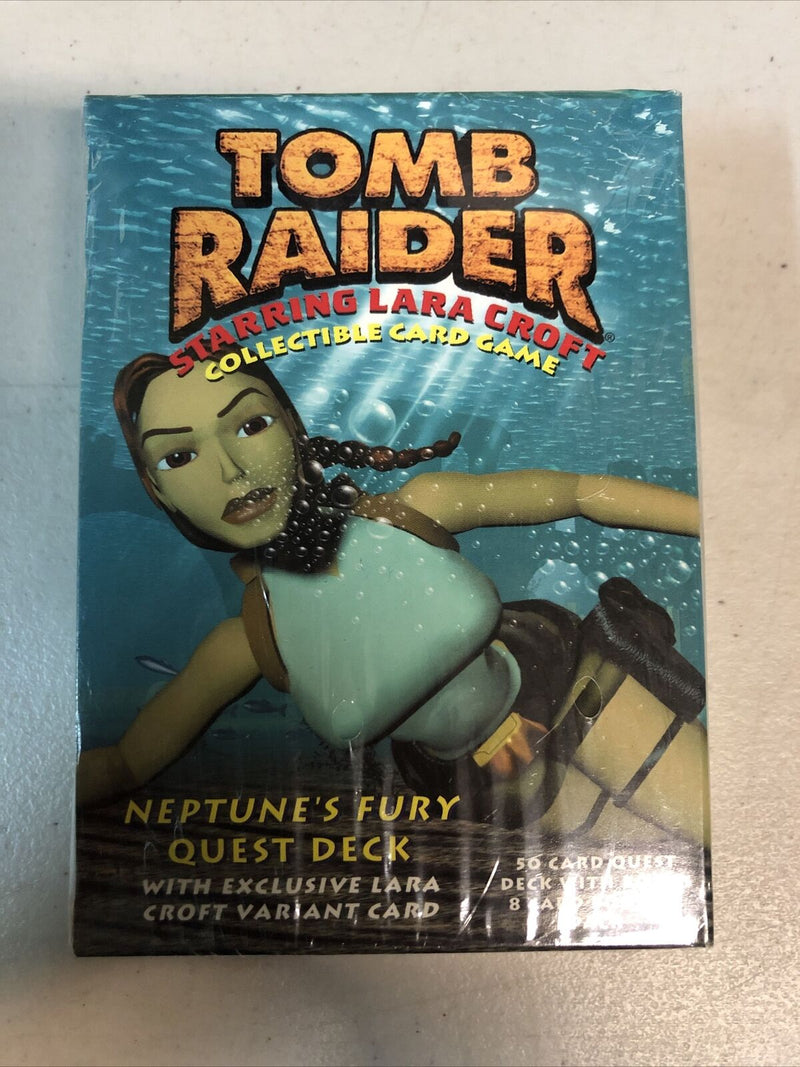 TOMB RAIDER LARA CROFT NEPTUNE'S FURY CCG 50 CARD QUEST DECK SEALED 1999 BOOSTER