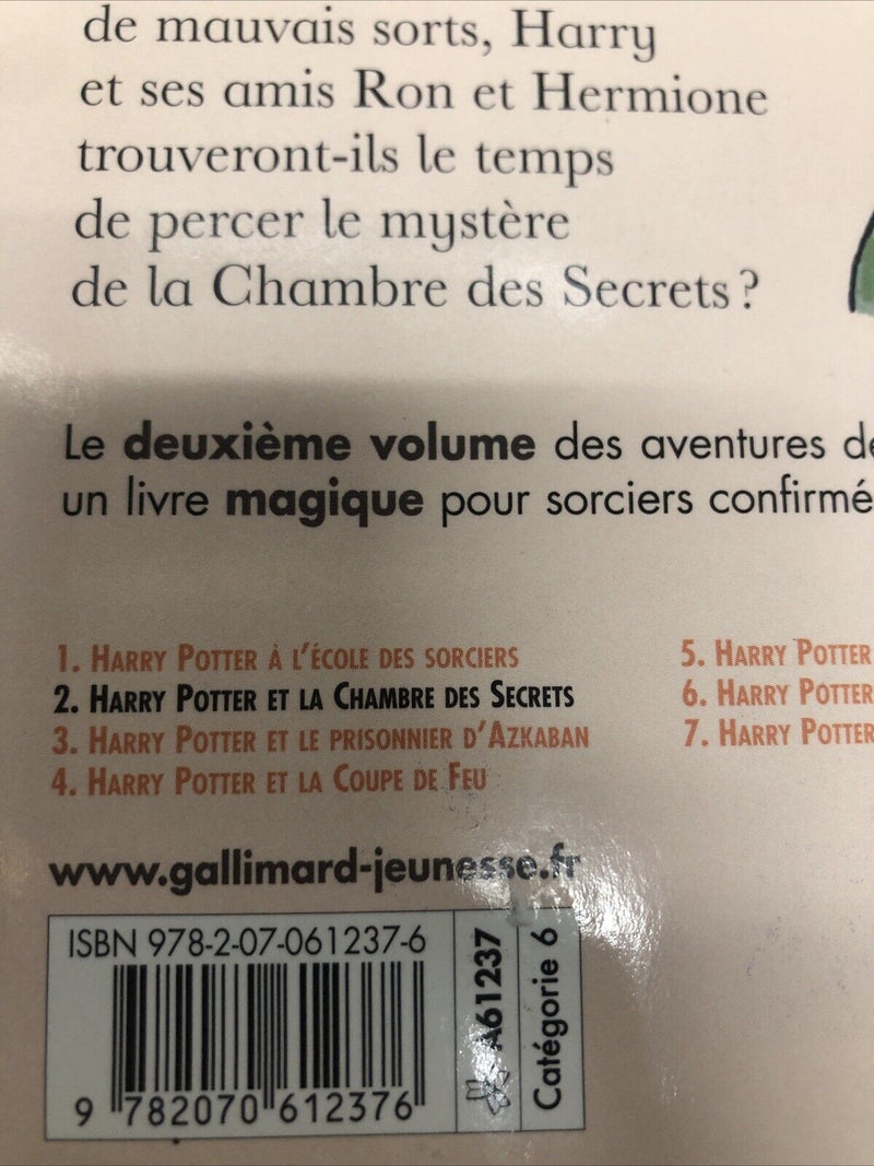 Harry Potter Et La Chambre Des Secrets (2007) TPB Gallimirad Jeunesse • Folio