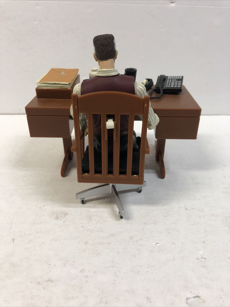 Spider-man Movie Series 1 J Jonah Jameson Desk Office 2002 Complete Mint