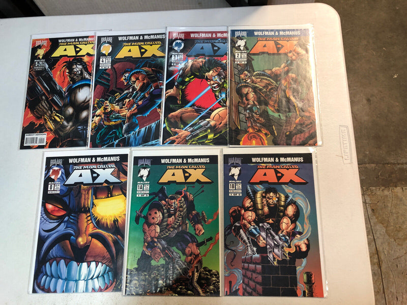 The Man Called A-X (1995) #0,1A,1B,2,3,4,5 + #1-8 (VF/NM) Set Malibu/DC 2 series