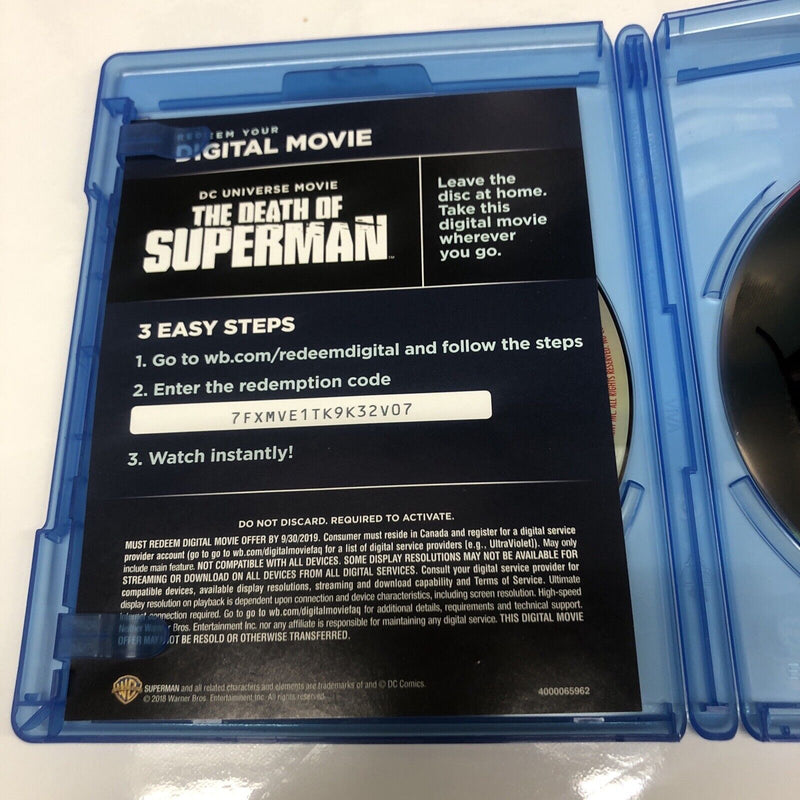 The Death of Superman (2019) BILINGUAL • Blu-Ray/DVD/Digital • slipcover