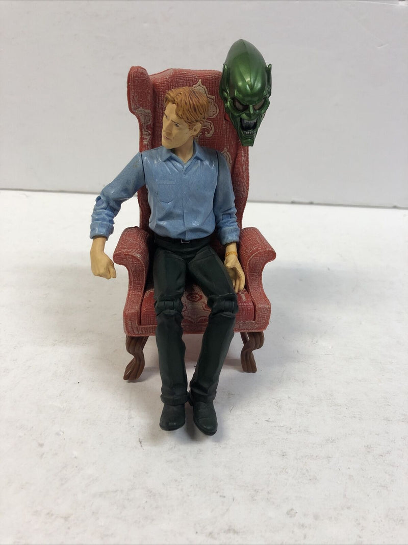 Spider-Man Movie Series 1 Norman Osborn w/Talking Goblin Mask 2001 Complete Mint