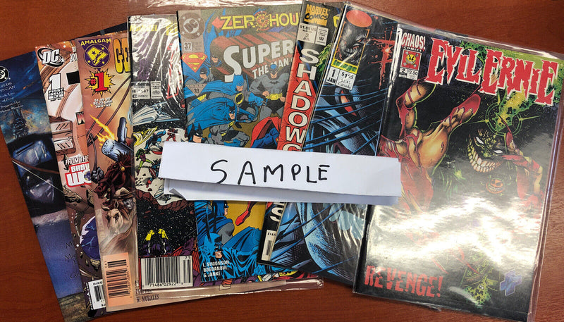 3 X Comic Book Suprise Pack | 3 Marvel ( 1 Spider Or X-men) | 3 DC| 2 Indy |