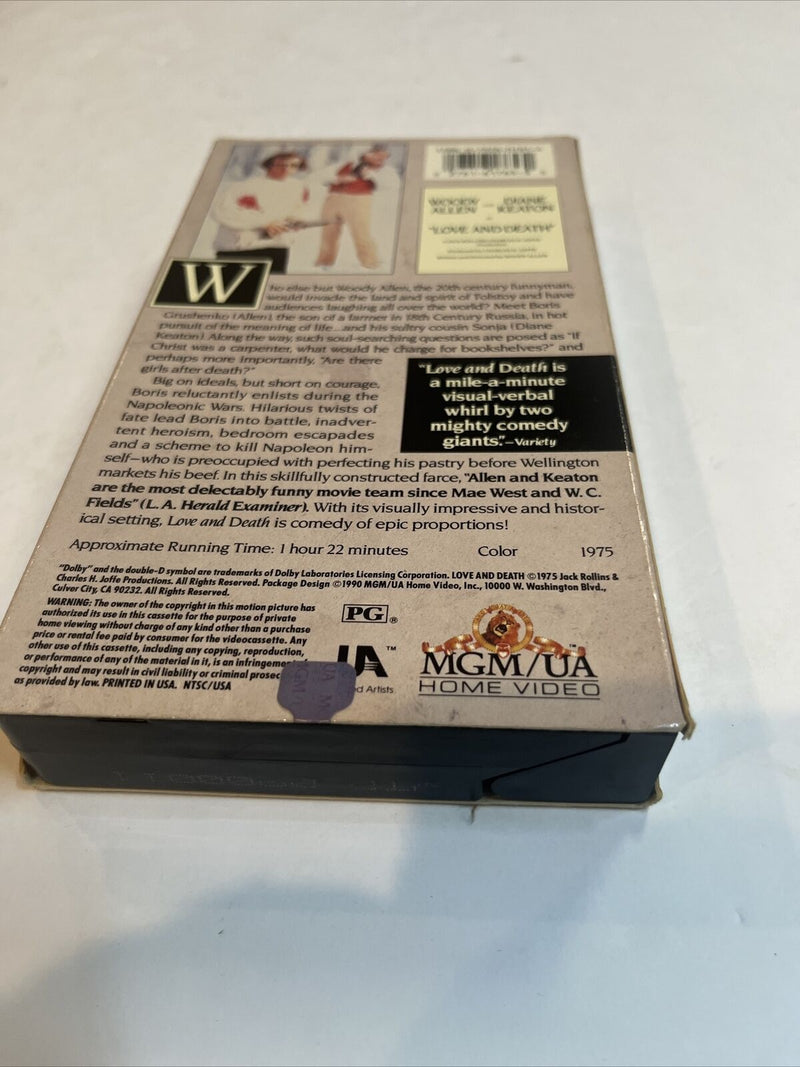 Love and Death (VHS 1990) Woody Allen • Diane Keaton | MGM/UA