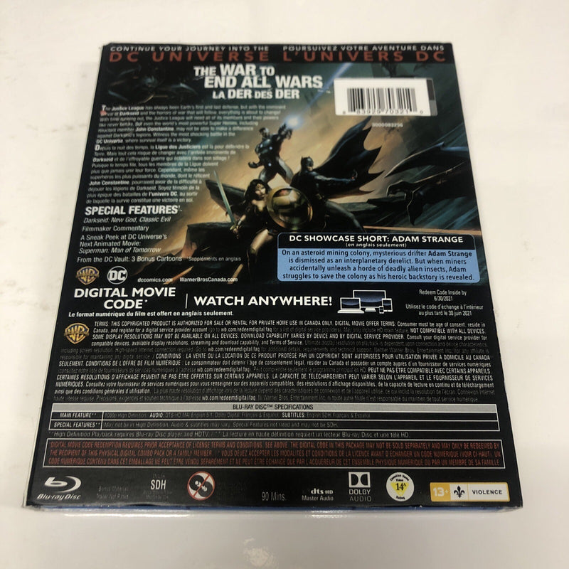New- Justice League Dark : Apokolips War (2021) Blu-ray/DVD/Digital • Canadian