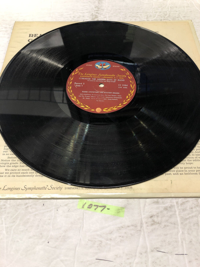 Remember The Golden Days Of Radio Volume 2 By Jack Benny Vinyl  LP Album