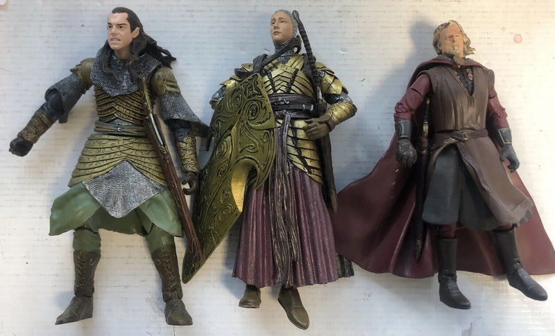 Lord Of The Rings( 2002 )Action Figures Lot of  3 Marvel