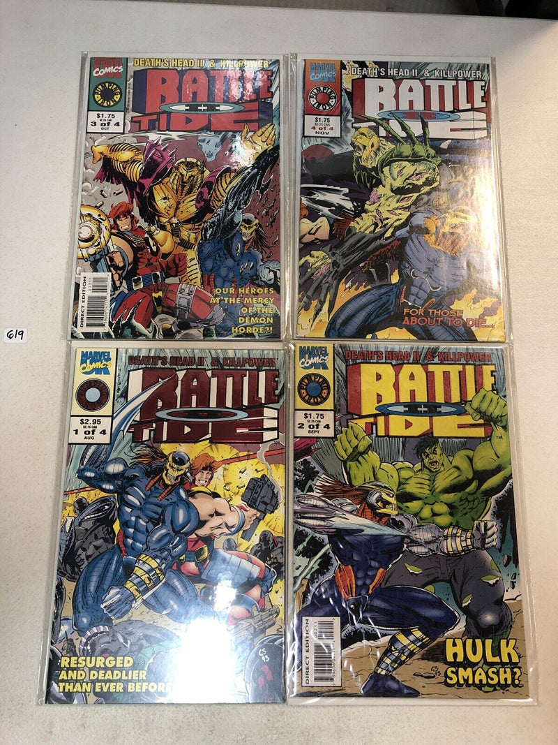 Battletide 2 sets (1993) 1 2 3 4 1-4 (VF/NM) Complete Death’s Head II Marvel UK