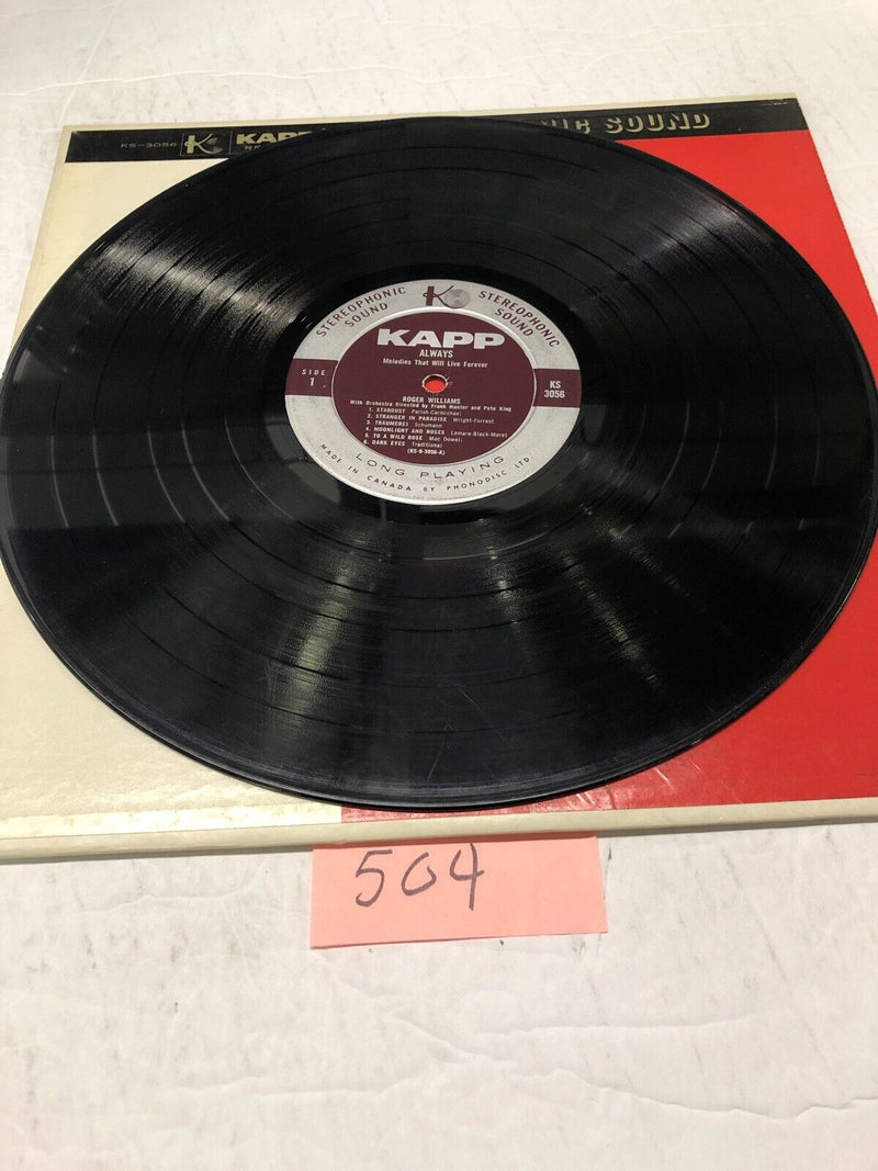 Roger Williams. Always. Vinyl. LP  Album