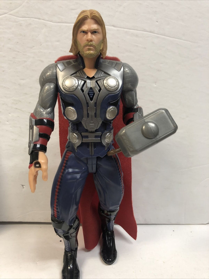 T3 Hasbro Mighty Strike Thor Talking Action Figure, Marvel's The Avengers, 10"