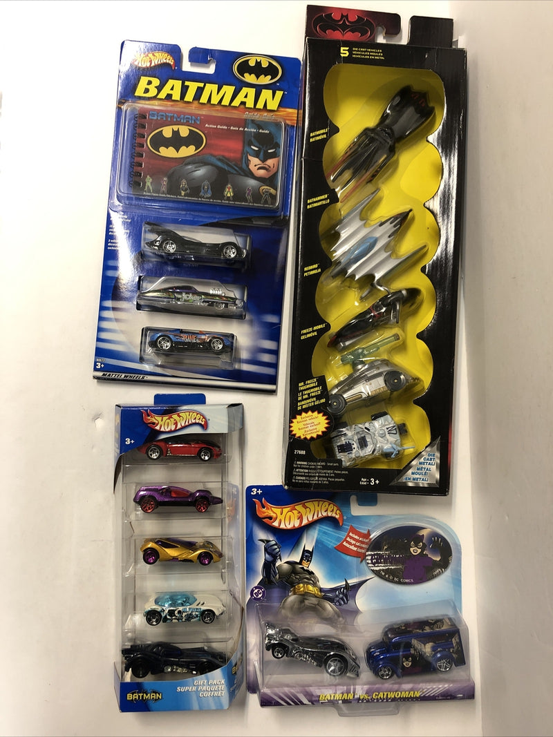 Batman Hotwheels Set Gift Pack | Batman & Robin Die-Cast Vehicles