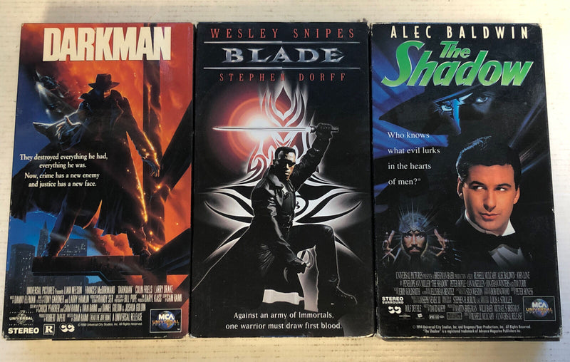 Darkman , Blade , The Shadow (1991-2000) VHS Bundle