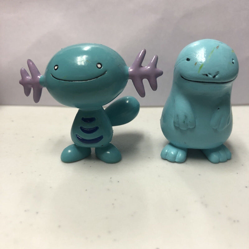 Wooper & Quagsire TOMY Pokemon Figure Toy CGTSJ 1999 Nintendo 2” Figure