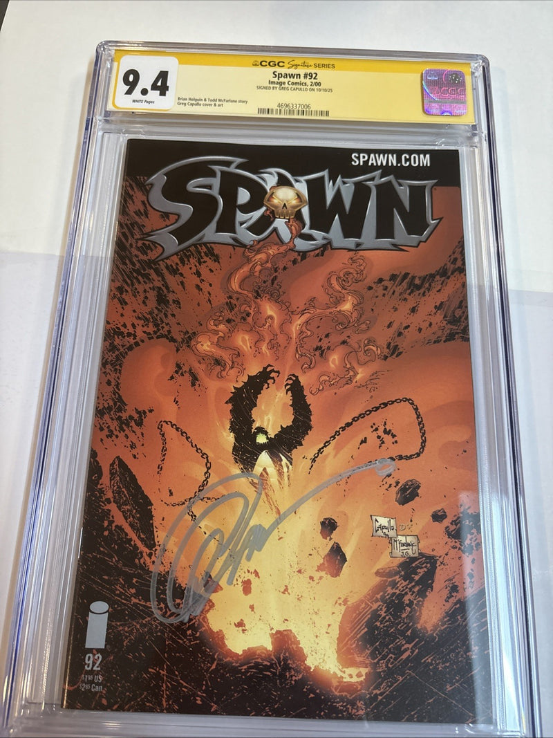 Spawn (2000) # 92 (CGC 9.4 SS) Signed Greg Capullo * Image Comics