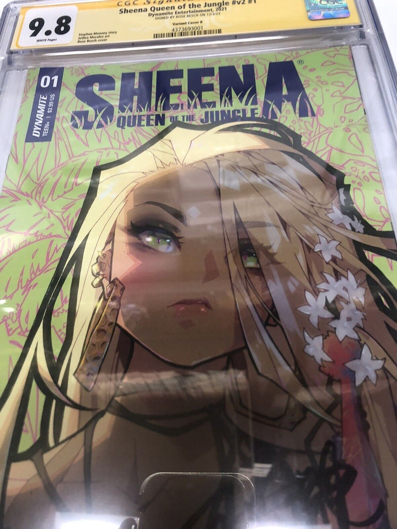 Sheena Queen Of The Jungle #V2 (2021) #1 (CGC 9.8) Signed Besch *Variant Cover B