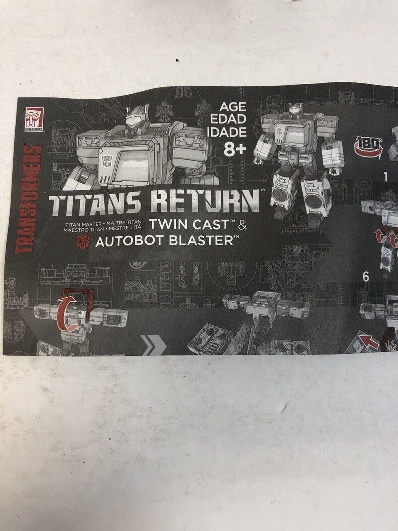 Transformers Titans Return Leader Class Blaster & Twin Cast 2015 Complete Mint