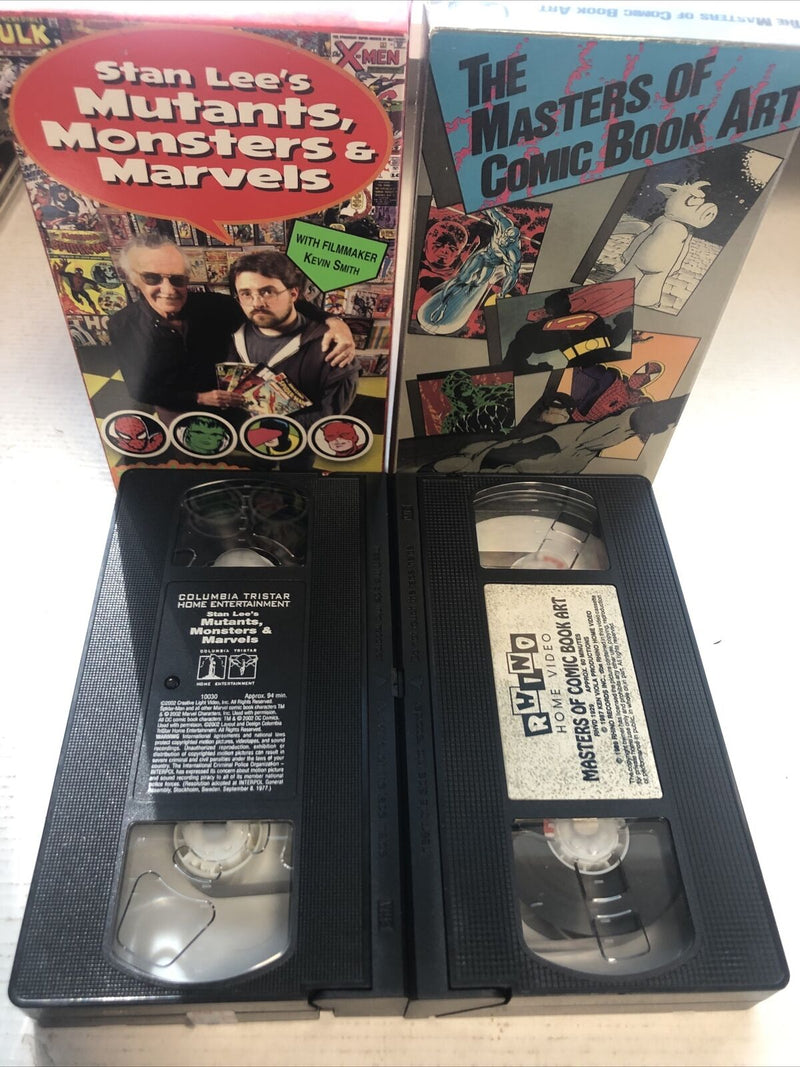 Stan Lee’s Mutants,Monsters & Marvels + The Masters of Comic Book Art (VHS) Lot