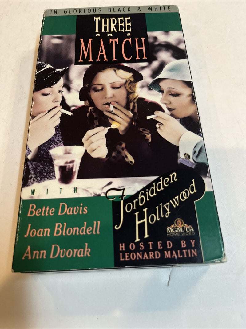 Three on a Match (VHS, 1991) Betty Davis • Joan Blondell • Ann Dvorak | MGM/UA