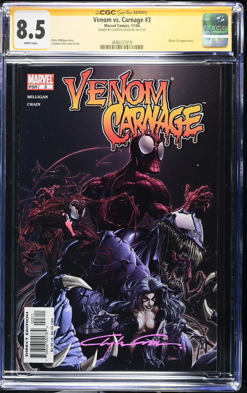 Venom Carnage (2004) # 2 (CGC SS 8.5 WP) Signed By Clayton Crain