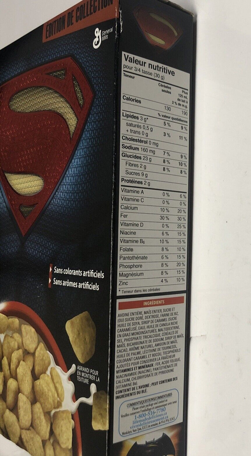 Superman Caramel Crunch • Collector’s Edition •General Mills• Batman VS Superman