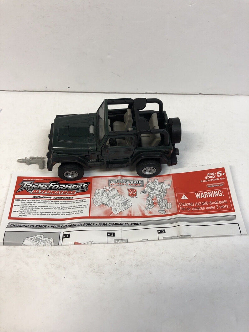 Transformers Alternators Jeep Wrangler Hound 2003 Complete Mint w/instructions