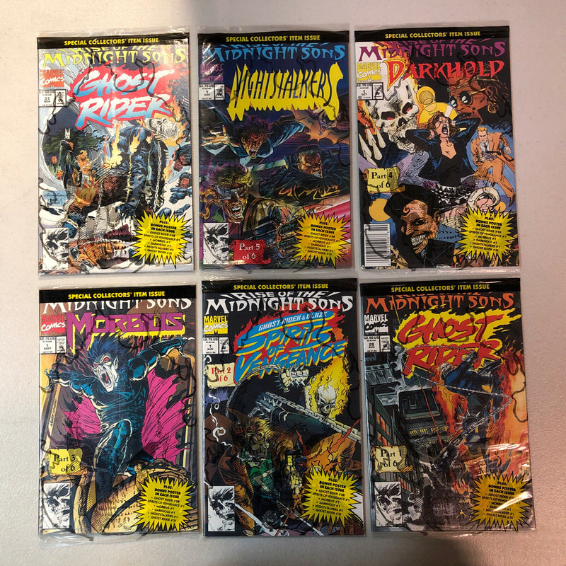 Rise Of The Midnight Sons (1992) 6-part storyline VF/NM Complete Set Ghost Rider