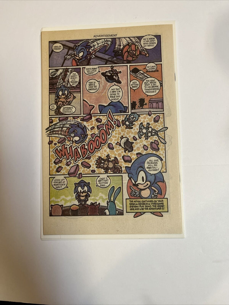 Sonic The Hedgehog (1991)(NM) Promotional 16 PG Sega Genesis Advertisement Comic