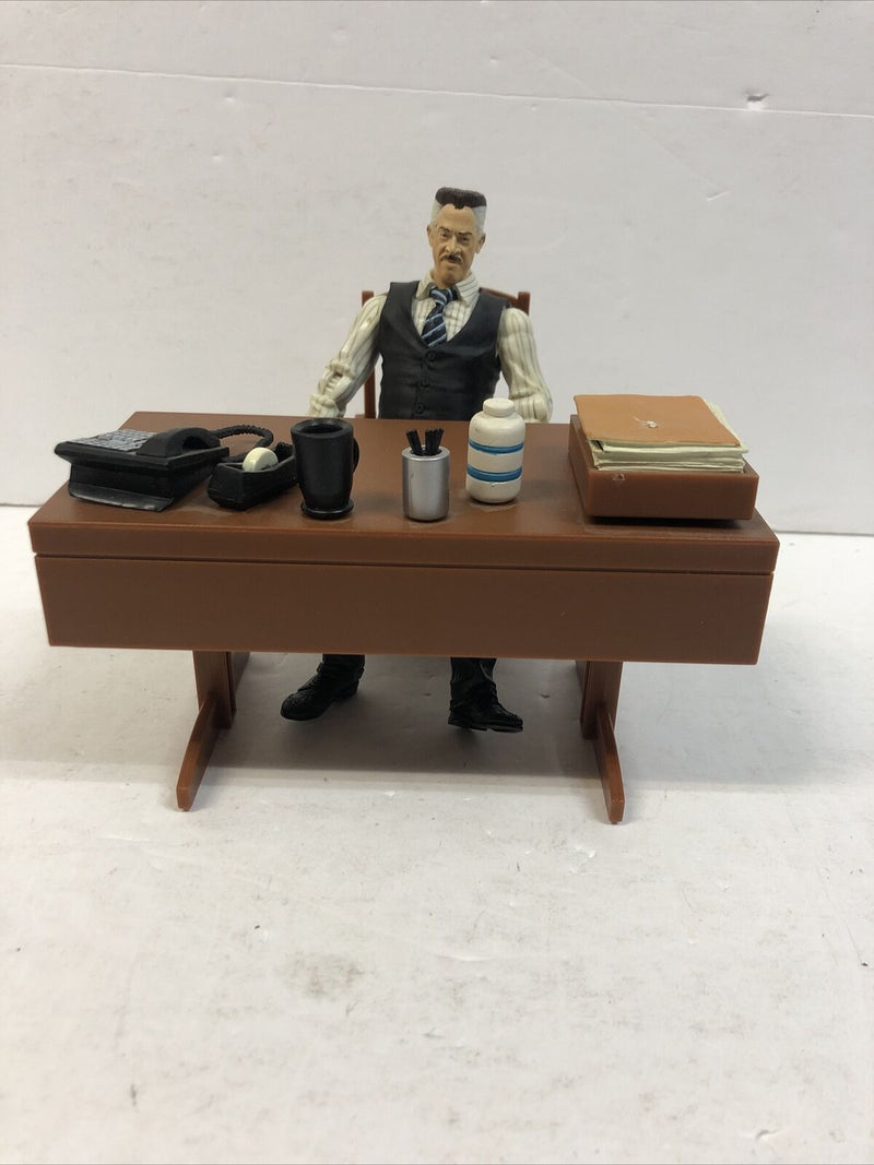 Spider-man Movie Series 1 J Jonah Jameson Desk Office 2002 Complete Mint