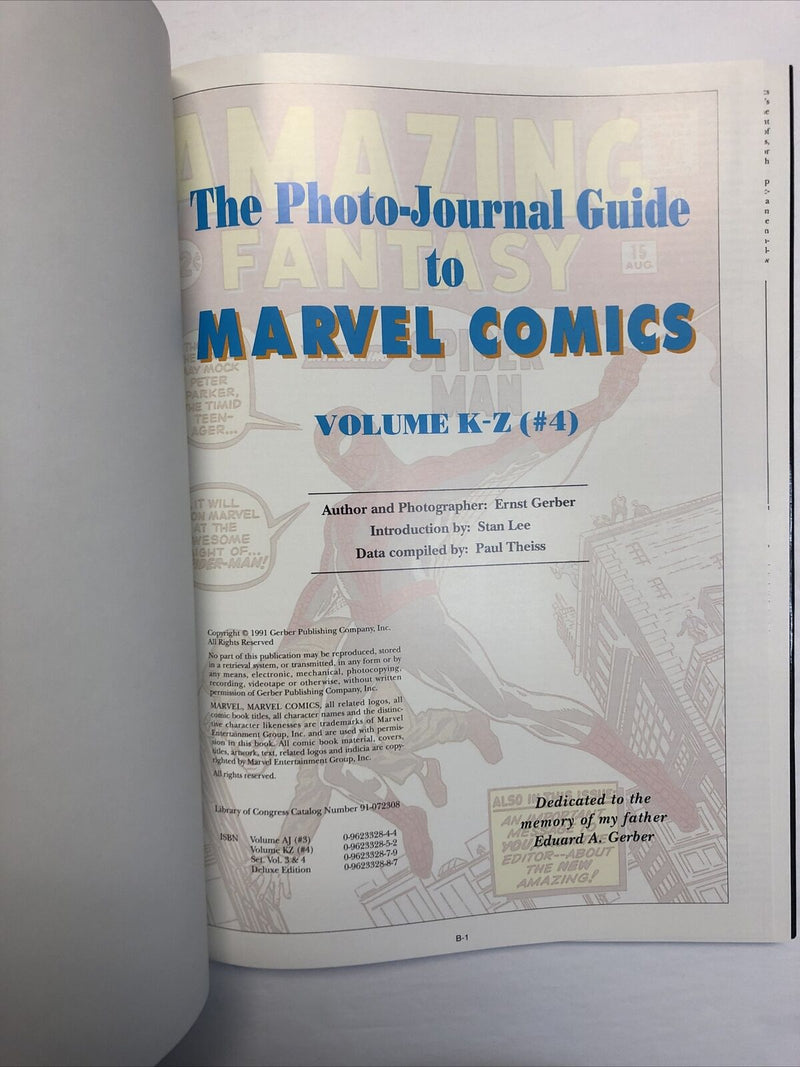 Photo-Journal Guide To Marvel Comics Vol.4 Hardcover HC (1991) (VF/NM) | Gerber