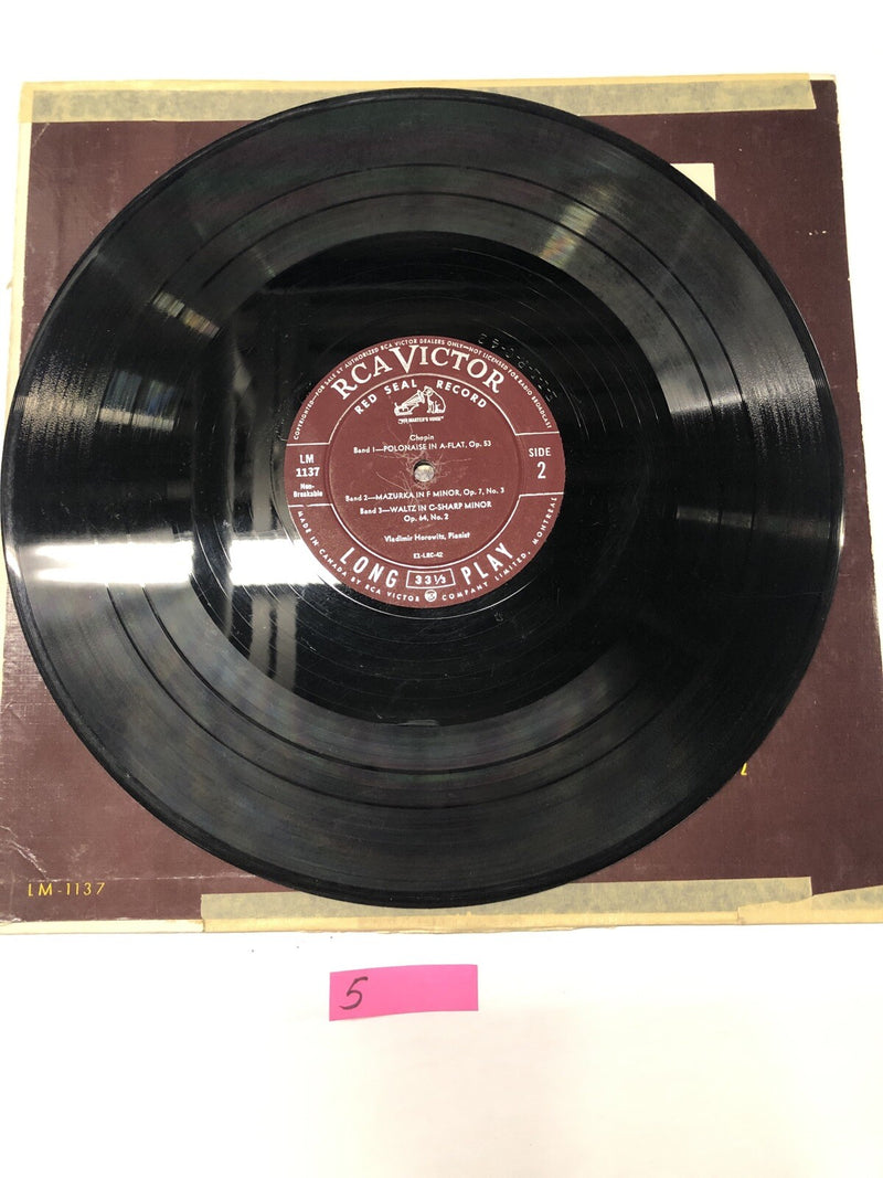 From A Program Of Chopin Music Played By Vladimir Horowitz Vinyl LP Album