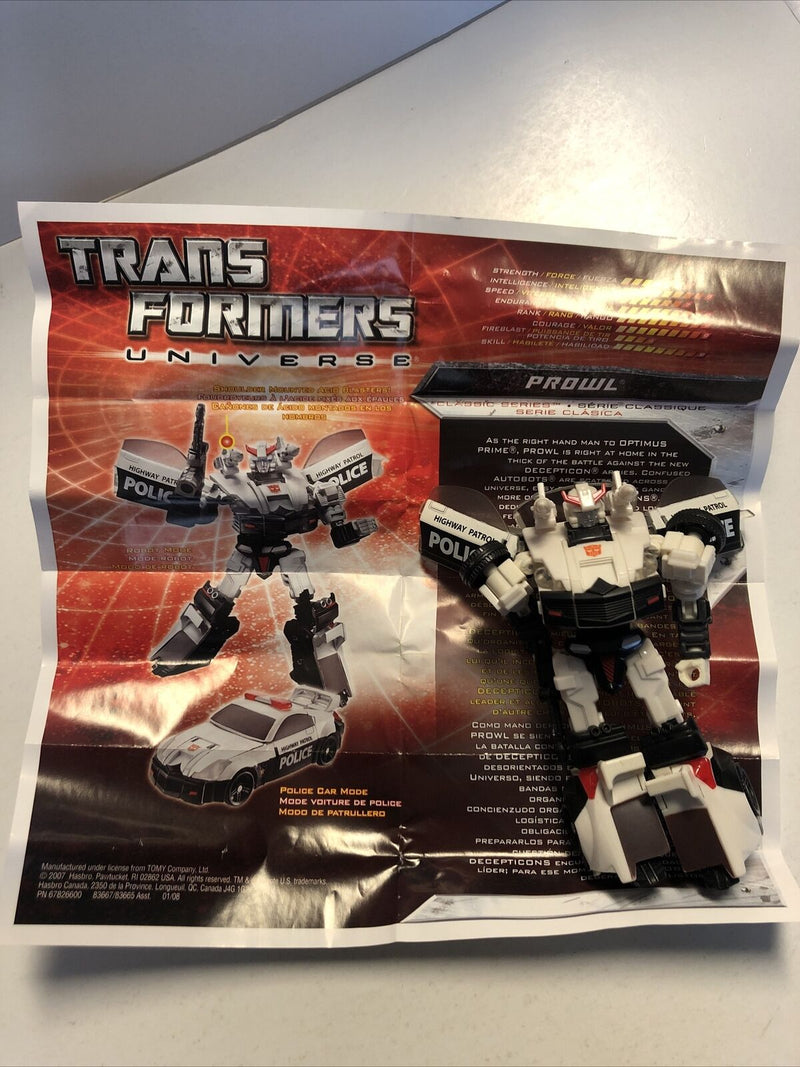 Transformers Deluxe Universe Prowl (2007) Complete Mint w/instructions| Not Used