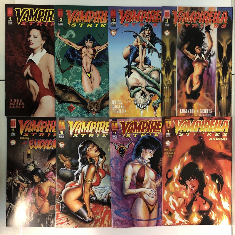 Vampirella Strikes (1995) Starter Consequential Set # 1-7 & Annual # 1 (VF/NM)