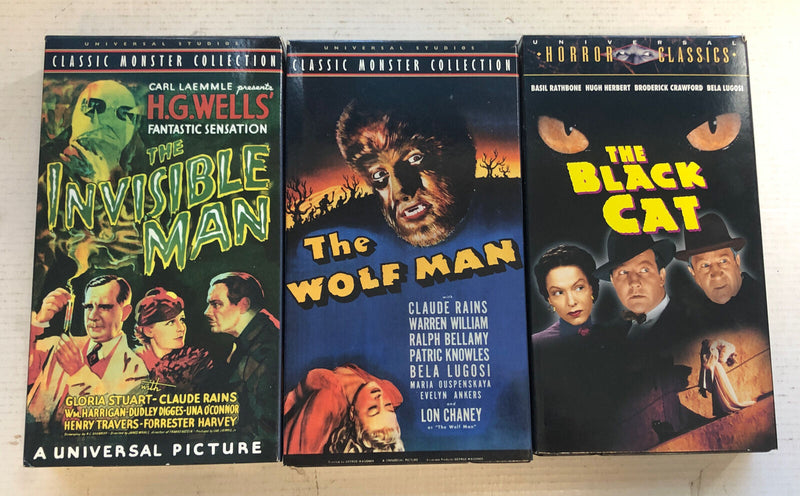 The Invisible Man,The Wolf Man,The Black Cat Classic|Collection (1998-1999)VHS