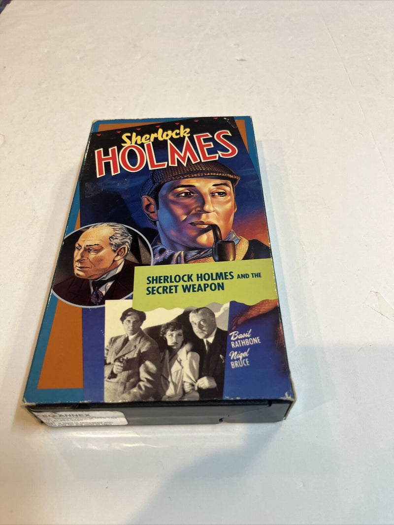 Sherlock Holmes and the Secret Weapon (VHS, 1994) Basil Rathbone• Nigel Bruce