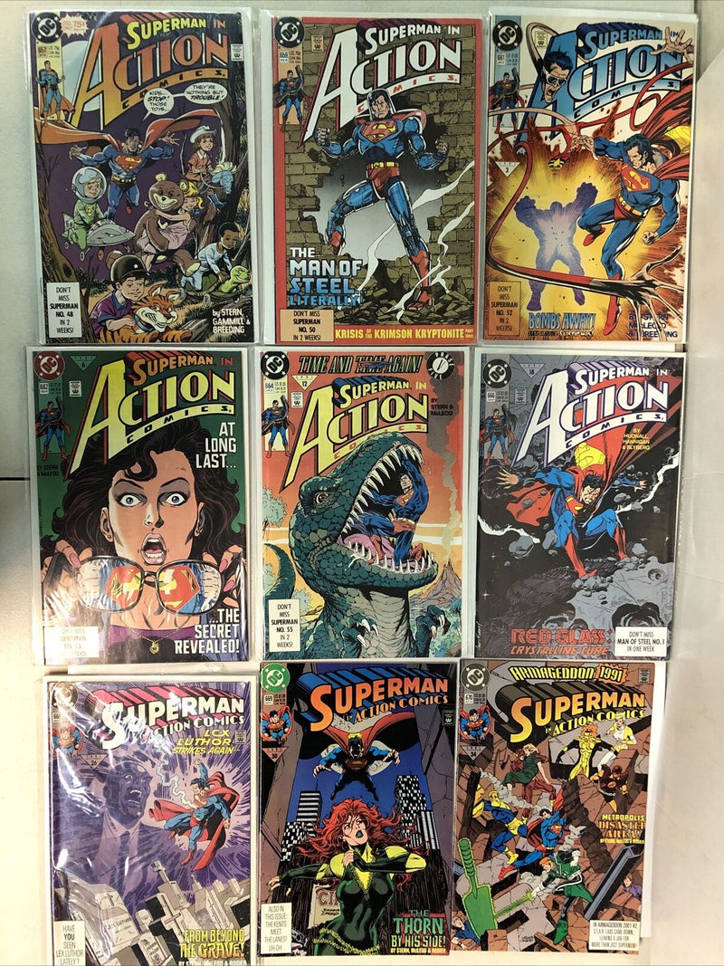 Superman Returns To Action Comics (1989) Set # 643-700 & Annual # 2-5 (VF/NM)