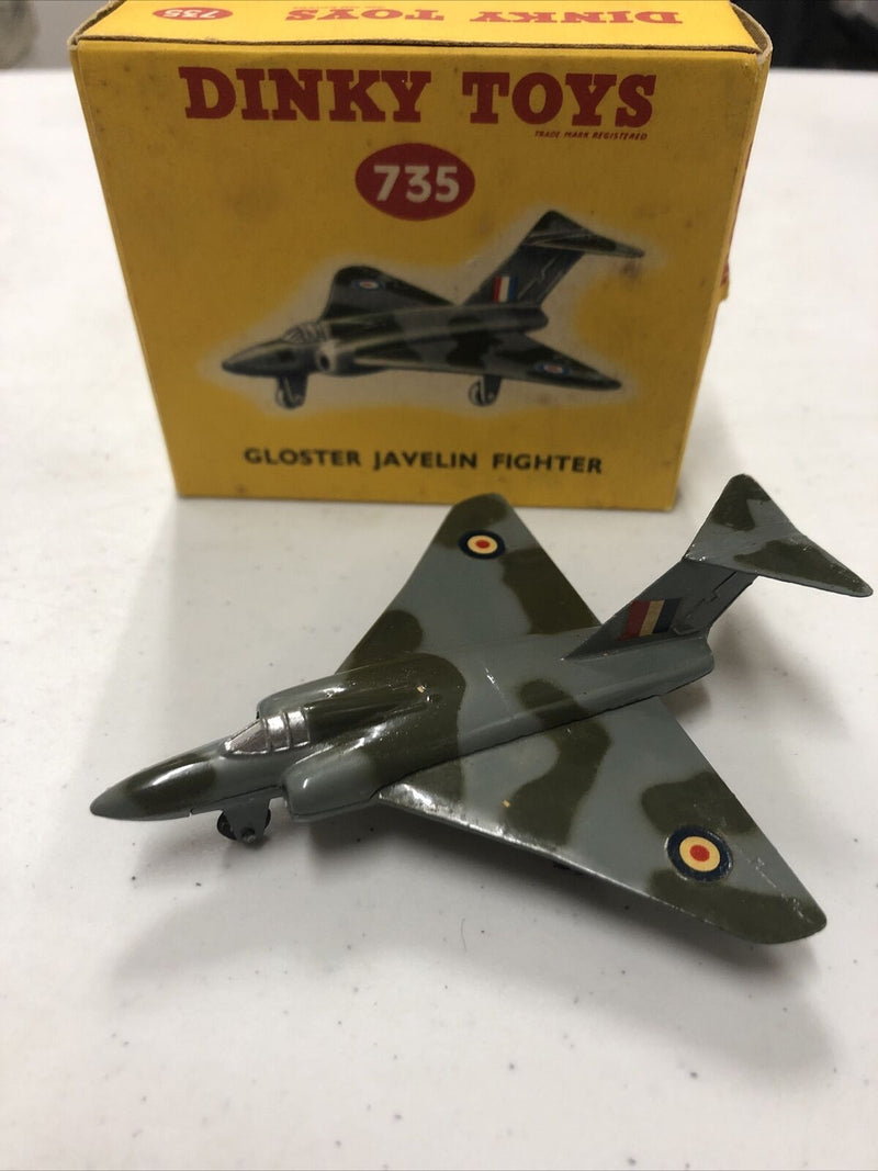 Dinky Toys No 735 Gloster Javelin Fighter Plane Mint Original Box