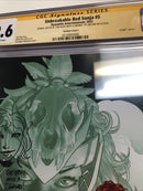 Unbreakable Red Sonja (2023) 5 (CGC 9.6) Signed Sketch She devil With A Swod Zub