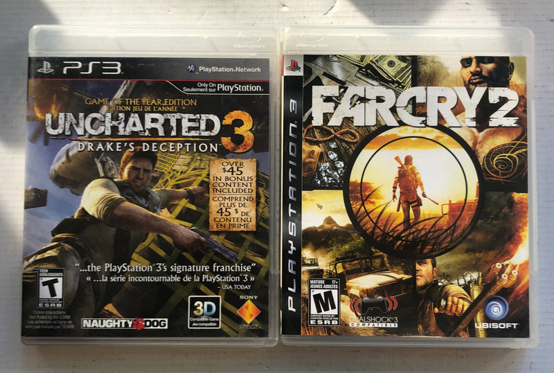 Uncharted 3 Drakes Deception ,Farcry 2 PS3