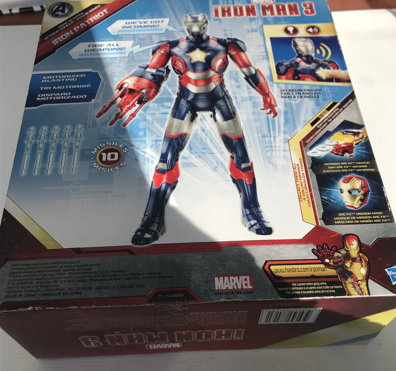 15" Sonic Blasting IRON PATRIOT - TRU Exclusive Marvel 2012 Iron Man 3