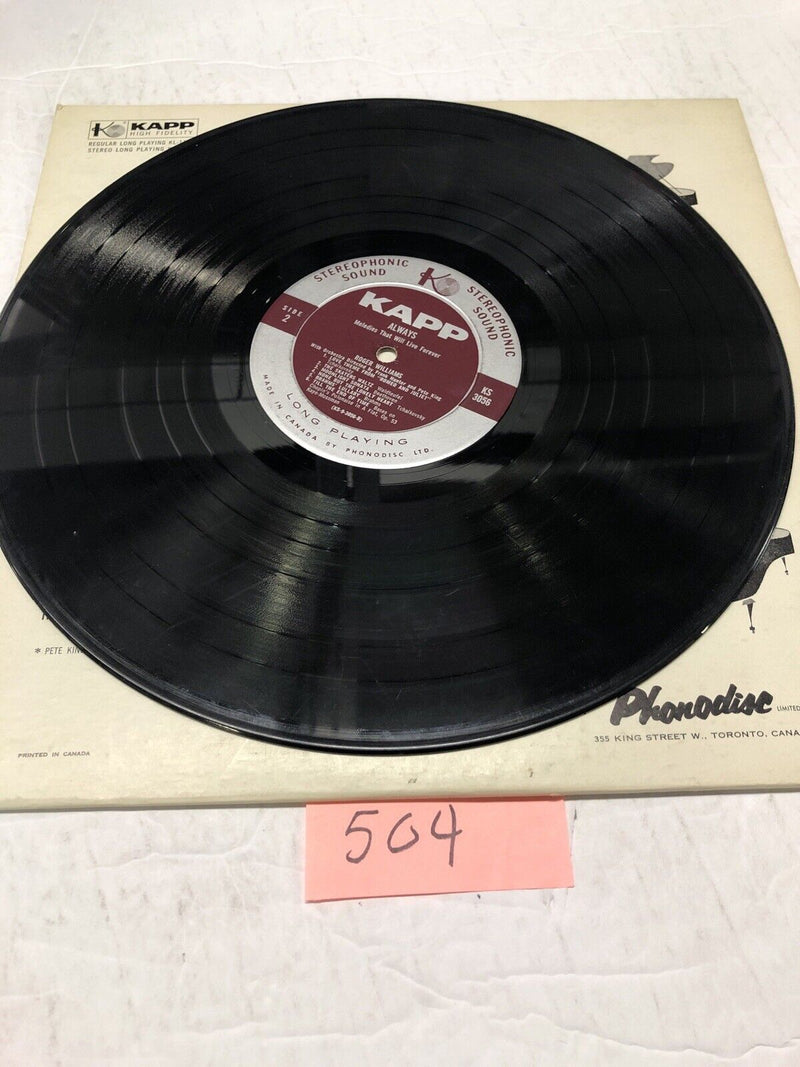 Roger Williams. Always. Vinyl. LP  Album