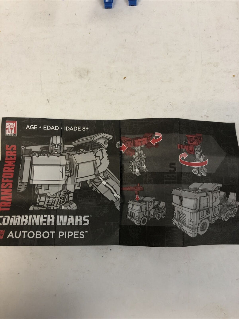 Transformers Generations Combiner Wars Legends Class Pipes 2015 Complete Mint