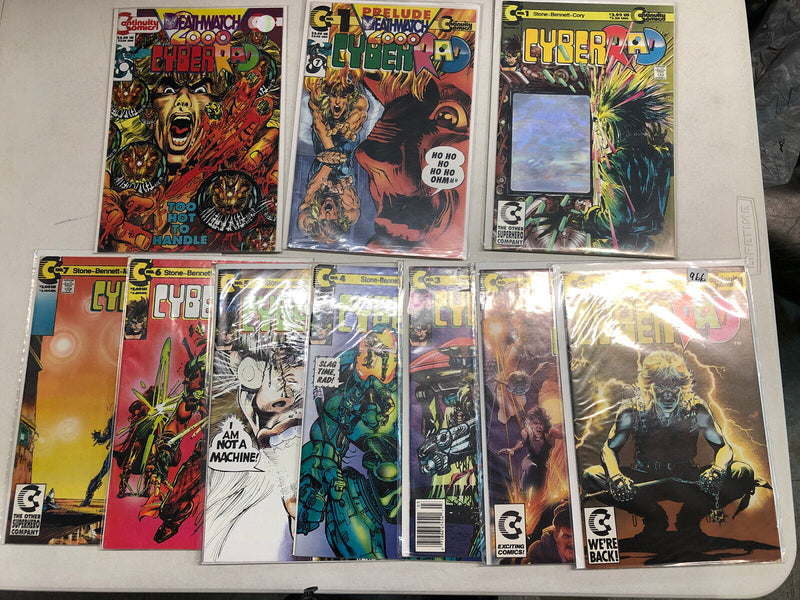 CyberRad (1991) #1-7; #1 & 2; #1 o/s (VF/NM) Complete Set Run Lot Continuity