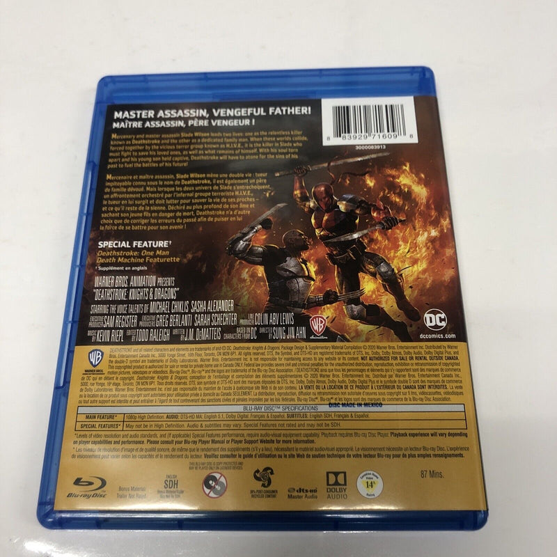 Deathstroke: Knights & Dragons (2020) Blu ray/dvd • 2-disc set • Canadian