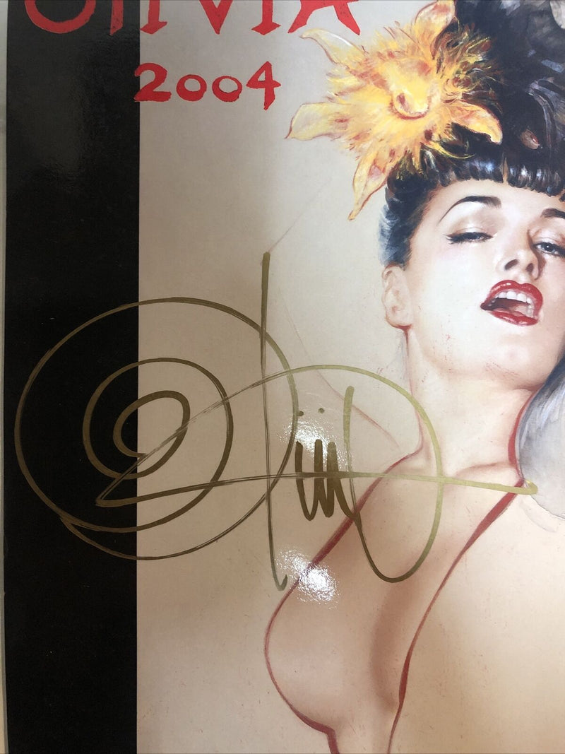 Olivia (2004) Calendar Featuring Bettie Page Signed By Olivia De Berardinis