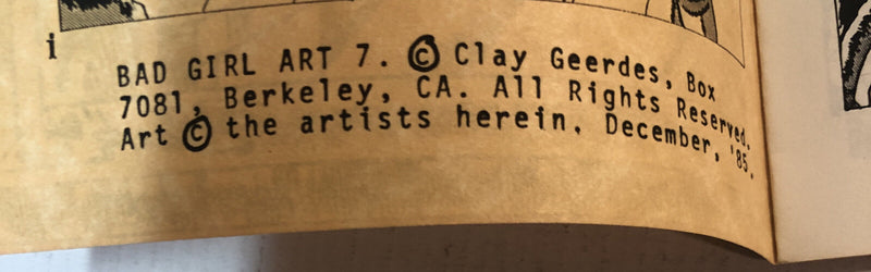 Clay Geerdes : Bad Girl Art (1985)