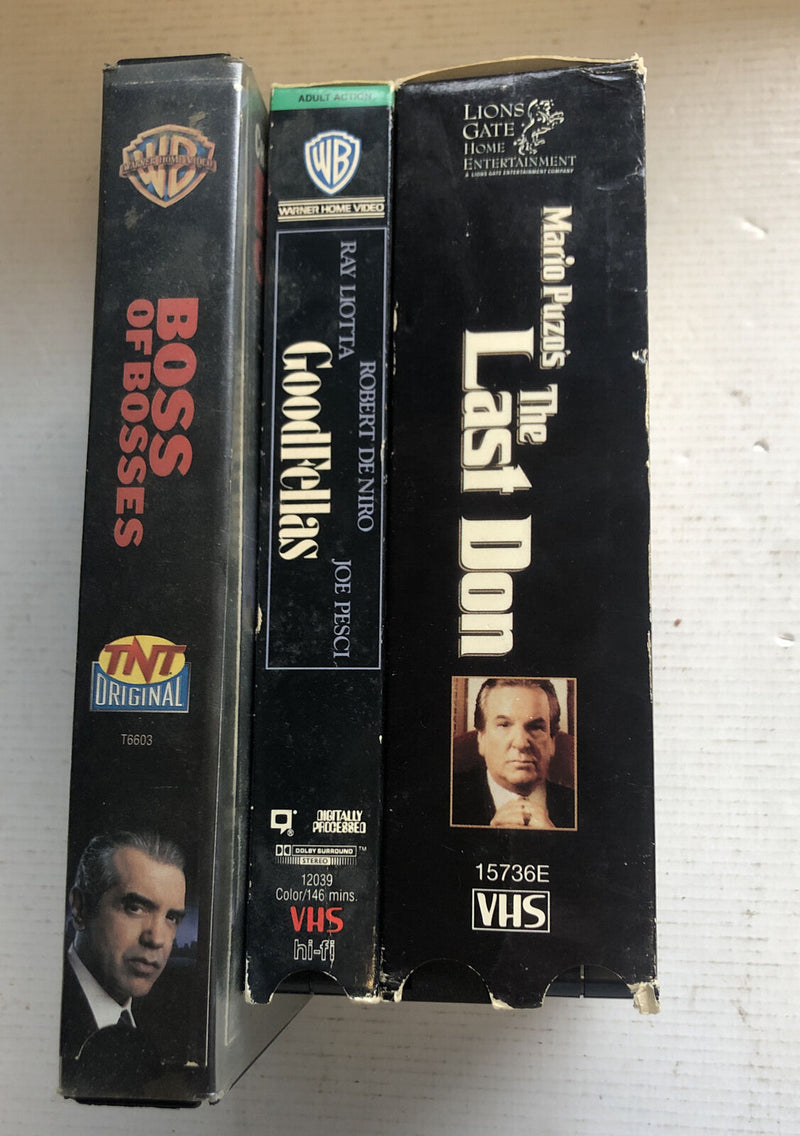 The Last Don,Goodfellas,Boss Of Bosses Mafia VHS Bundle