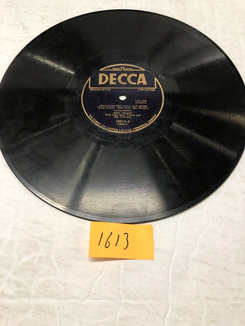 Bing Crosby Let’s Take The Long Way Home Single ( Rare)