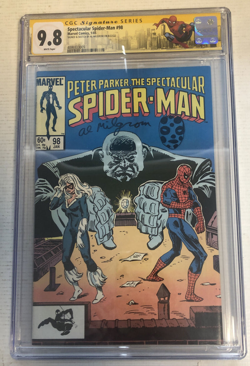 Peter Parker The Spectacular Spider-Man (1985) (CGC 9.8 (SS) Signed Al Milgrom