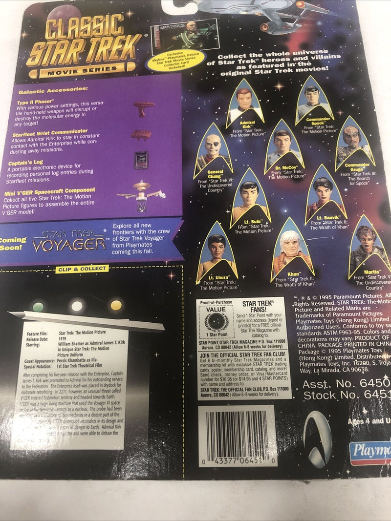 Admiral & Capt James Kirk Classic Movie 1995 Playmates 5” Star Trek