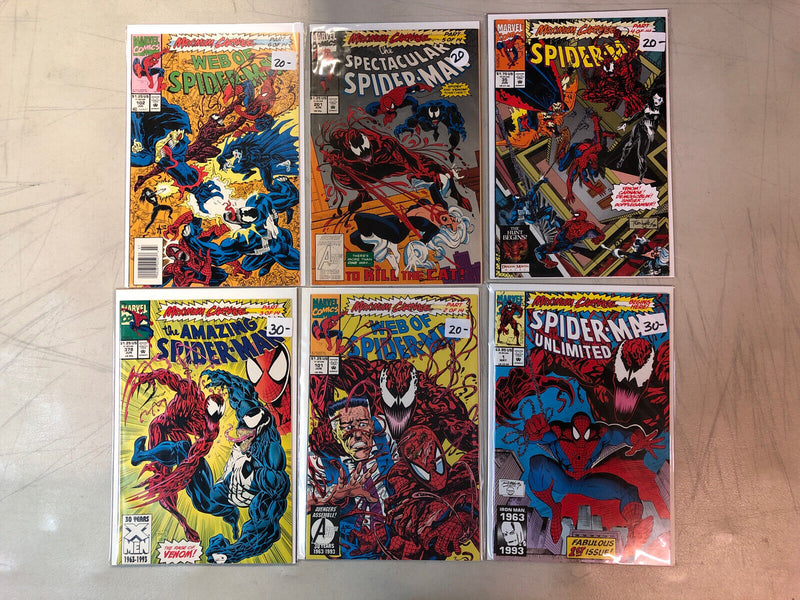 (Spider-Man) Maximum Carnage (1993) 14-part storyline (VF+/NM) Complete Set
